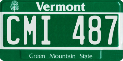 VT license plate CMI487
