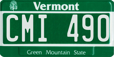 VT license plate CMI490