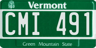 VT license plate CMI491