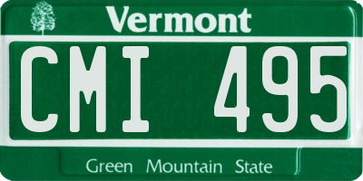 VT license plate CMI495