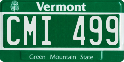 VT license plate CMI499