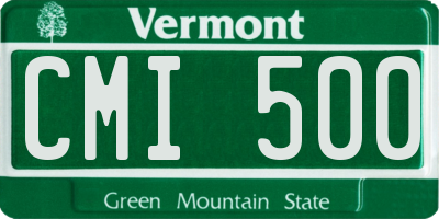 VT license plate CMI500