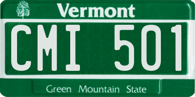 VT license plate CMI501