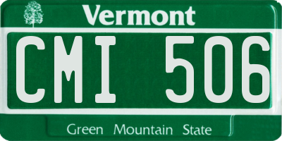 VT license plate CMI506