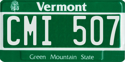 VT license plate CMI507