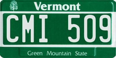 VT license plate CMI509