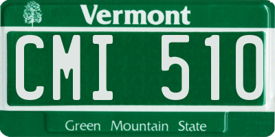 VT license plate CMI510