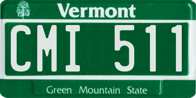 VT license plate CMI511