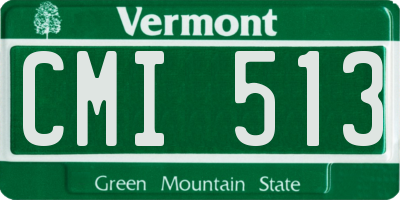 VT license plate CMI513