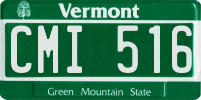 VT license plate CMI516