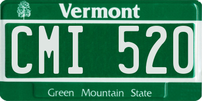 VT license plate CMI520