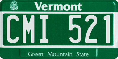 VT license plate CMI521