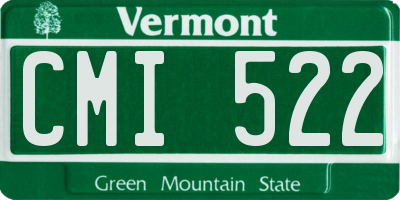 VT license plate CMI522