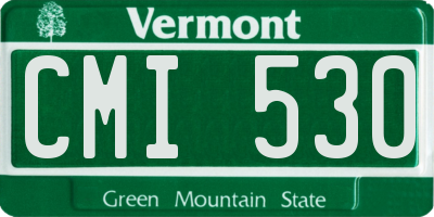 VT license plate CMI530