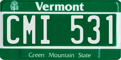 VT license plate CMI531