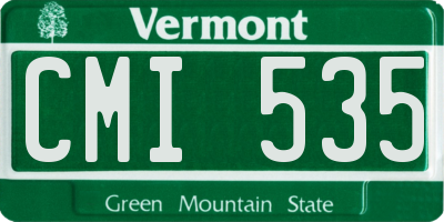 VT license plate CMI535