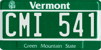 VT license plate CMI541