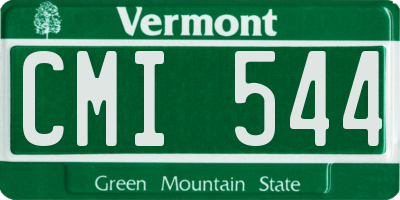 VT license plate CMI544