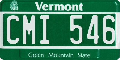 VT license plate CMI546