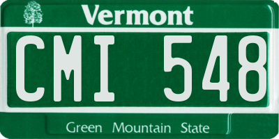 VT license plate CMI548
