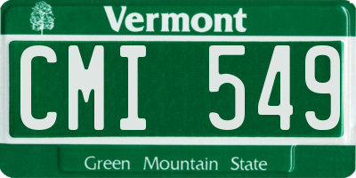 VT license plate CMI549