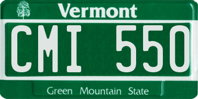 VT license plate CMI550
