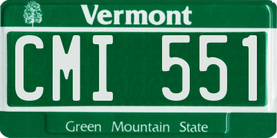 VT license plate CMI551
