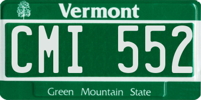 VT license plate CMI552