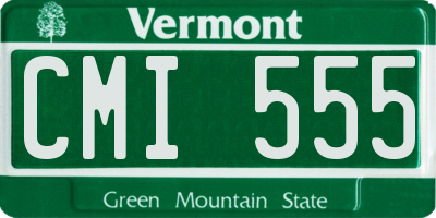 VT license plate CMI555