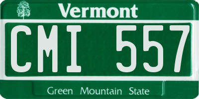VT license plate CMI557