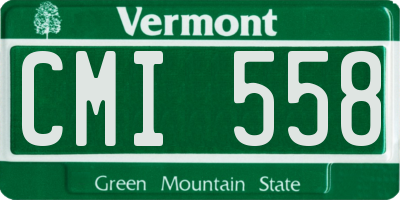 VT license plate CMI558