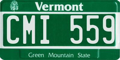 VT license plate CMI559