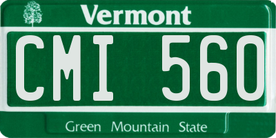 VT license plate CMI560