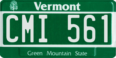 VT license plate CMI561