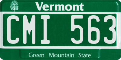 VT license plate CMI563