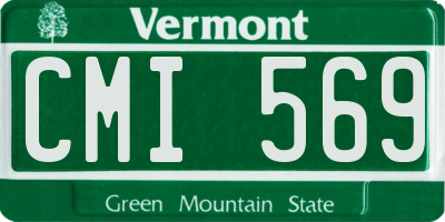 VT license plate CMI569