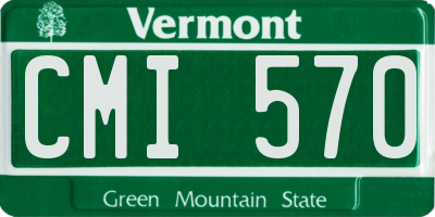 VT license plate CMI570