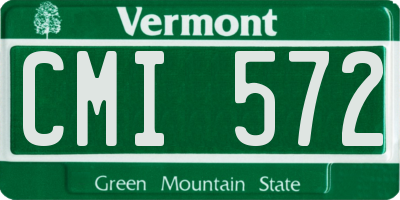 VT license plate CMI572