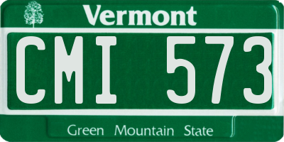 VT license plate CMI573