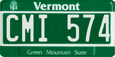 VT license plate CMI574