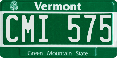 VT license plate CMI575
