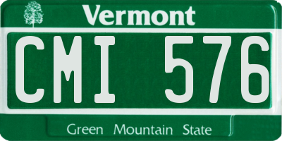 VT license plate CMI576