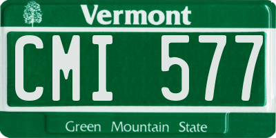 VT license plate CMI577