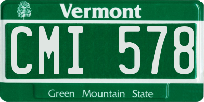 VT license plate CMI578