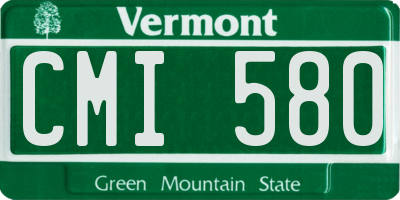 VT license plate CMI580