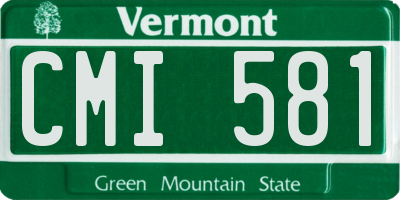 VT license plate CMI581