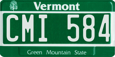 VT license plate CMI584