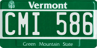 VT license plate CMI586
