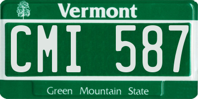 VT license plate CMI587