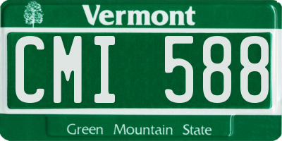 VT license plate CMI588